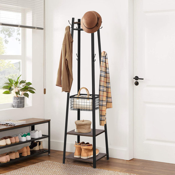 Steelside™ Boddie Modern Freestanding Metal Coat Rack with 8 Hooks